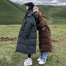 CC074-P110纯色简约长款连帽棉服外套防风袖子束口，男装棉衣，星座911-3