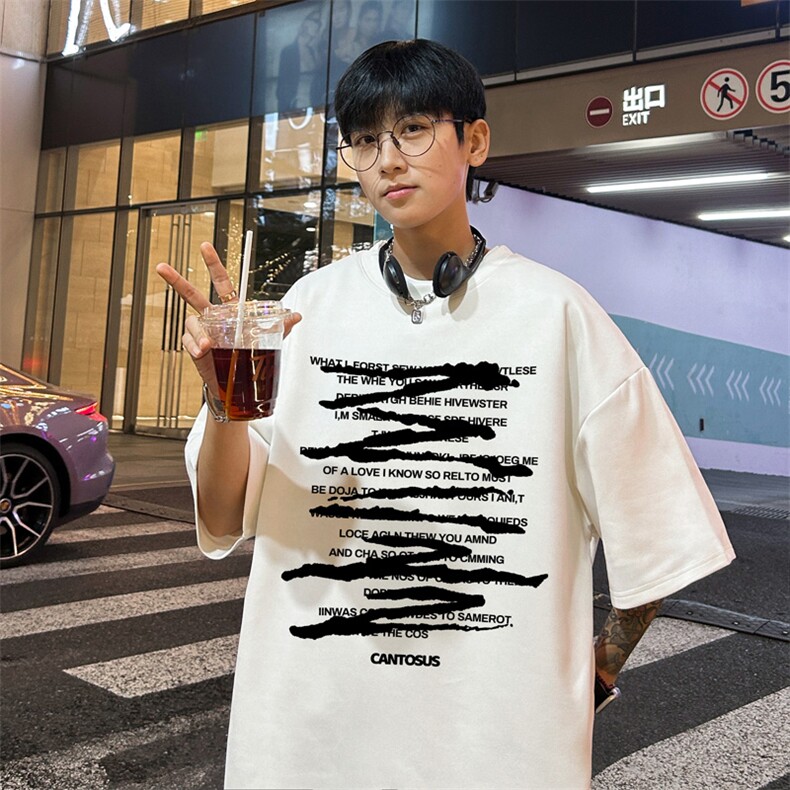量大优 供视频 重磅麂皮绒短袖t恤男 JT523-特p19图片