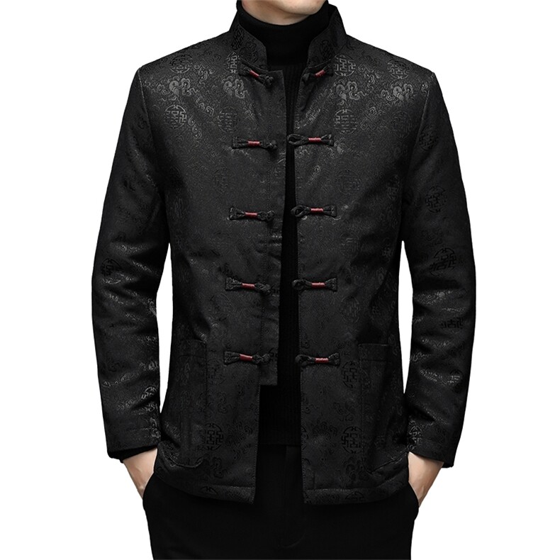 风冬季立领长袖休闲纯色男士唐装白鸭绒羽绒服SFT9916-P220，男装羽绒服，电商B212（原钱塘6029）