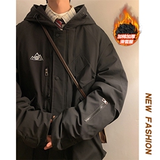 24冬设计感防风防水单板双板滑雪服男加棉加厚保暖外套M78-P155，男装棉衣，电商A001-1