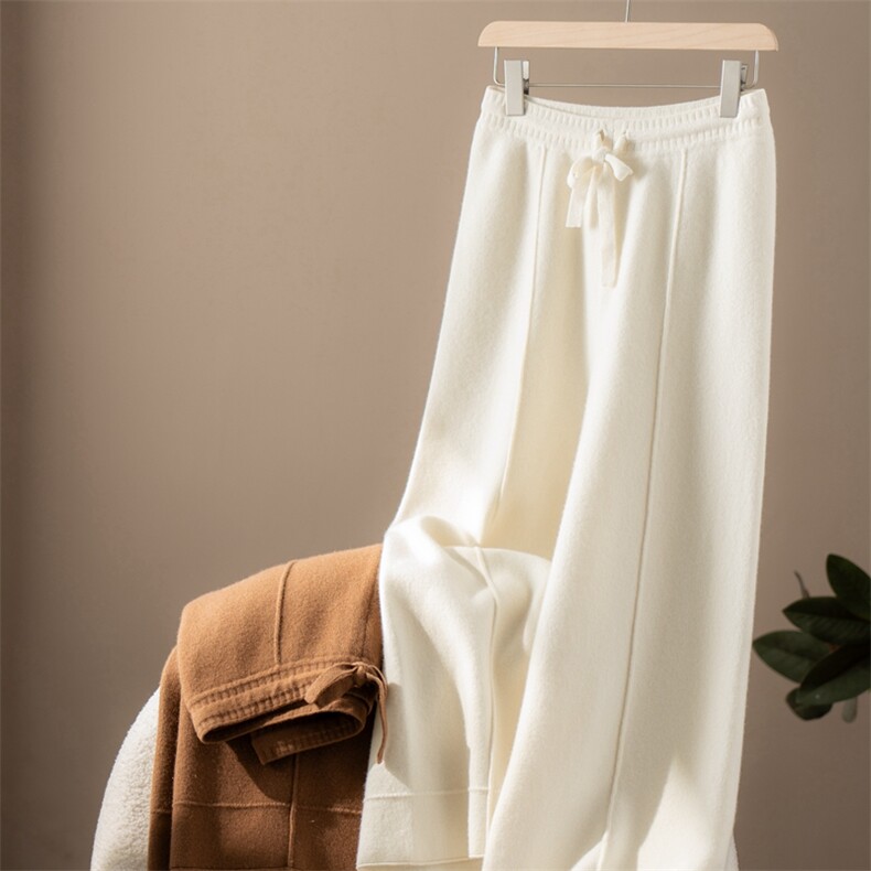 2025年秋季长裤百搭百搭宽松阔腿裤,女装休闲裤,江帆羊绒