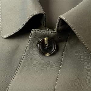 GDN-F1322春秋新款男士风衣翻领商务领导服男装纯色外套图片
