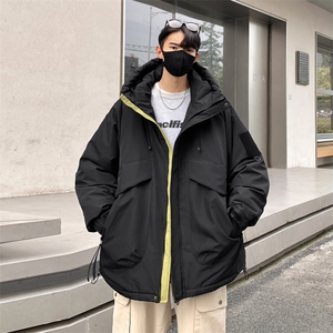 冬季男女登山服白鸭绒连帽纯色工装羽绒服外套A406 Y93651 P228图片