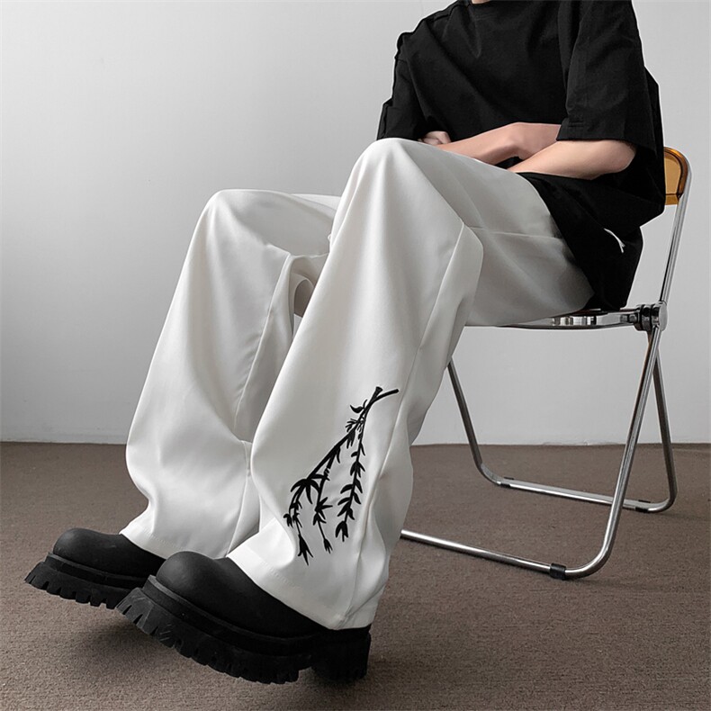 量大优 供视频 冰丝风刺绣长裤 CK28 m-5XL 特P35图片
