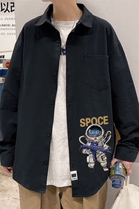 春季长袖衬衫男宽松港风衬衣男外套男CSCS285-P35图片