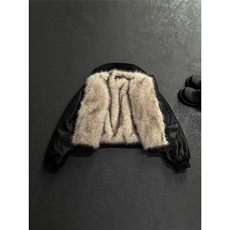 网图飞行员皮衣夹克座山雕短款棉衣外套棉服A025-QY15031-P125，男装夹克，电商A025