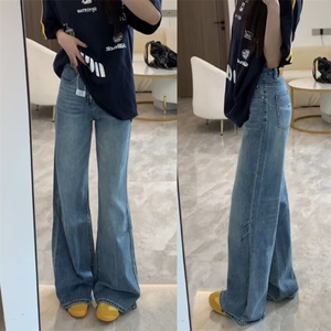 1506-1/K9541/P44个性字母牛仔裤嘻哈ins潮高街潮流痞帅长裤男女图片