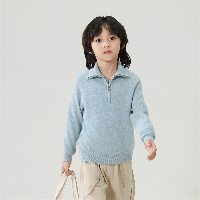 儿童秋冬新款半高领羊绒羊绒衫儿童加厚保暖中性，童装儿童羊绒衫，魁星羊绒