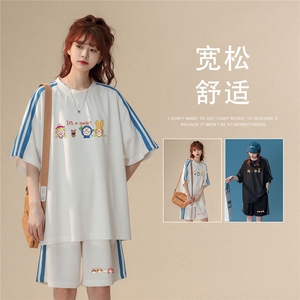 中性风  夏季新款人物图案印花情侣套装TZ927  P65---控88图片
