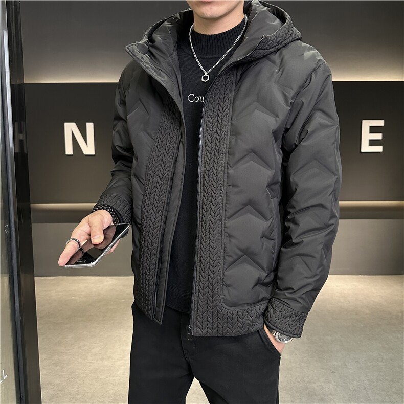 男士连帽轻薄灰鸭绒潮牌羽绒服外套上衣YR199P175,男装羽绒服,电商B226