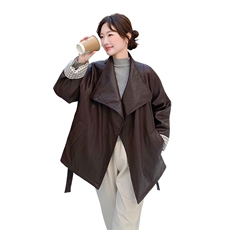 大货2026冬季新款时尚皮衣羽绒服女中长款A907P285K418，女装羽绒服，2C268