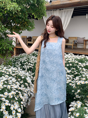 夏日绝美海边度假连衣裙女2025新款独特漂亮超好看提花无袖背心裙，女装连衣裙，浙宝276（原081）