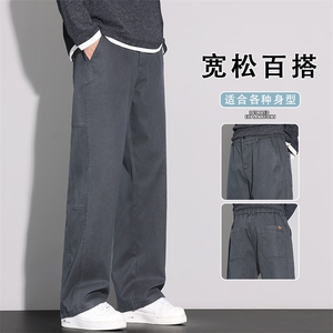 秋季美式风复古休闲裤男款宽松直筒男生耐磨阔腿长裤K6685-P50图片