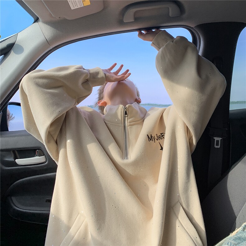 大满天星大码重磅高品质刺绣半拉链立领卫衣JF41-特P63控88,男装卫衣,电商A422-1