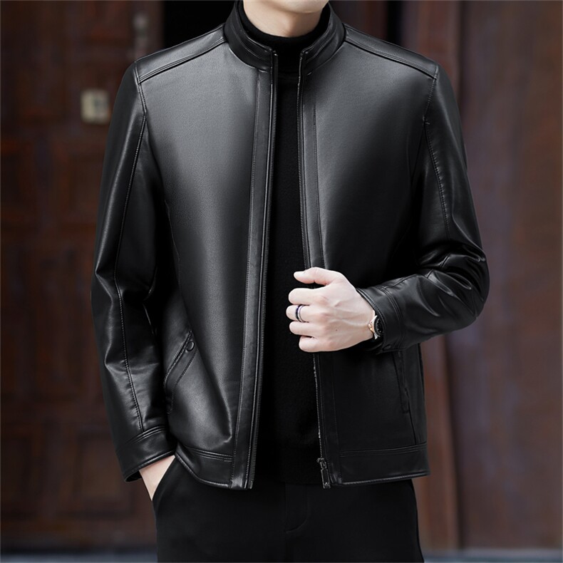 秋冬男士皮毛一体时尚棒球领休闲皮衣男外套皮夹克HD805-P150,男装皮衣,星座1105-3