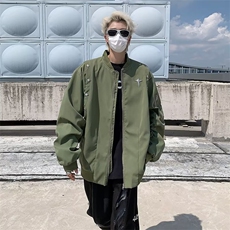 美式复古外套女春秋2024新款小众冬季加厚飞行员夹克棒球服JY170，男装夹克，星座1116A-1（原606A）