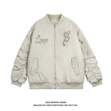 1506-1/MA22041/P80加厚保暖飞行员夹克男宽松大码拉链外套棉衣，男装夹克，星座1506-1