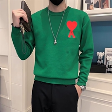 长袖网红毛衣男秋冬新款圆领爱心印花套头上衣修身打底衫S537，男装针织衫/毛衣，星座1116A-2（原606A-1）