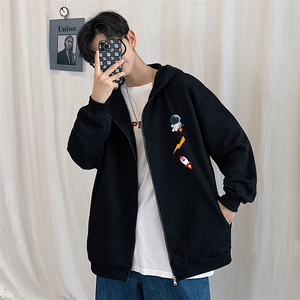 KS21165-P38 加绒P43 连帽开衫卫衣男运动外套大码班服图片