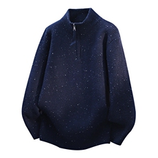 25625-特P62秋季时尚毛衣套头衫男半拉链针织衫满天星打底衫，男装T恤，电商D310B