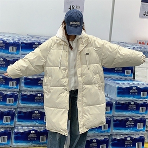C865-P110潮流长款连帽棉服袖口防风设计图片