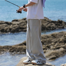 日系工装裤子男士夏季新款潮牌宽松直筒阔腿休闲长裤NR19-P40，男装工装外套，星座1008