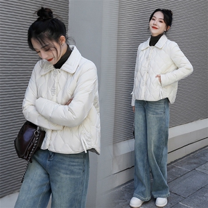 【现货】短款羽绒服女2024冬季新款时尚洋气减龄轻薄外套90白鸭绒图片