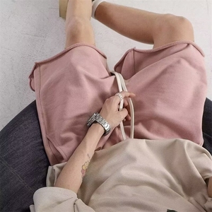 ins粉红色百搭短裤男夏季潮牌外穿健身跑步运动裤宽松休闲五分裤图片