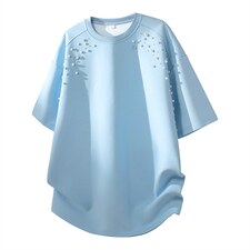 2026夏季含棉重磅中性潮牌圆领短袖重工艺钉珠设计T恤TC31203-P40，男装T恤，星座717