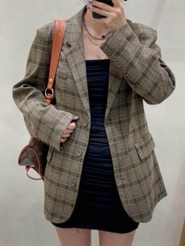 格子西装，女装西装，M&G