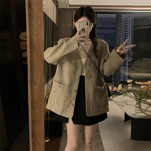 编织小香风外套女春季新款宽松小个子高级感通勤上衣 C826-P98图片