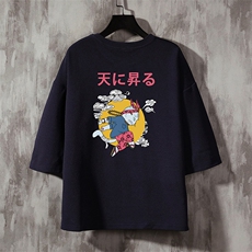 Q11012-P30春夏季七分袖t恤男大码五分袖男短袖中袖，男装T恤，电商A040A