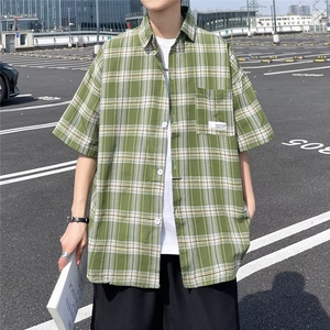夏季2024新款格子短袖衬衫 SC332 P33图片