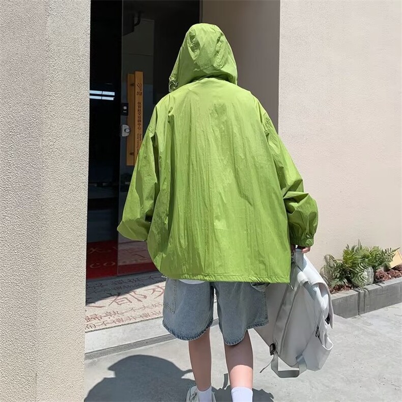 风衣夏季文艺连帽流行标准百搭男潮流气质拉链新款防晒衣,男装夹克,星座716-4