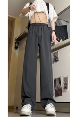 夏季新款激光打孔透气休闲裤男女简约直筒垂感阔腿裤501-P38控59，男装休闲裤，电商C305A