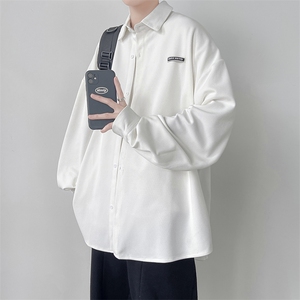 秋装新款男装百搭宽松潮流港风长袖衬衫上衣D321-1-DM302-P50图片