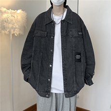 牛仔外套男2023秋季潮牌宽松情侣休闲中性风工装夹克JK0125-P70，男装夹克，星座308B-1