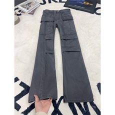 B221美式ins高街修身微喇洗褪工装休闲牛仔裤LK25609-特P50控98，男装牛仔裤，电商B221