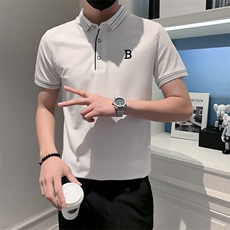 3032-P40精神小伙短袖潮男痞帅打底夏季半截袖青少年POLO衫男翻领，男装Polo衫，电商D310B