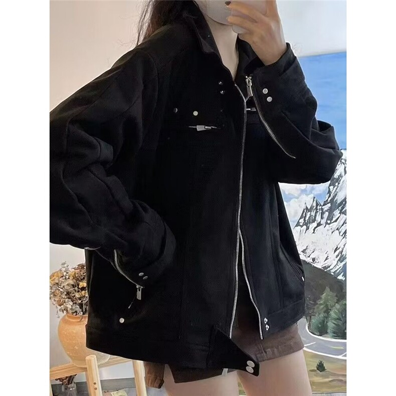 美式复古工装外套潮牌秋冬款欧美街头情侣潮流小众痞帅机车夹克,男装夹克,星座506A