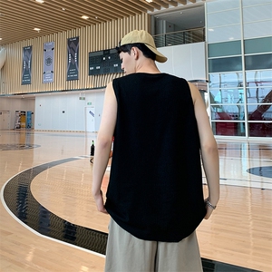8XL-M 特大码无袖T恤男肌理感冰丝坎肩运动篮球背心男DX320P30图片