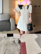 盘扣连衣裙，女装连衣裙，MC