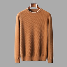 2025春秋时尚百搭纯色毛衣打底，男装针织衫/毛衣，盛欣羊绒