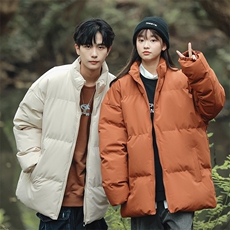 情侣oversize棉服冬季新款韩版学生连帽假两件港风宽松百搭厚外套，男装棉衣，星座1013