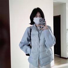 韩系甜美学院风针织拼接立领棉服女学生冬季宽松百搭时尚棉衣外套，男装棉衣，星座1210-1