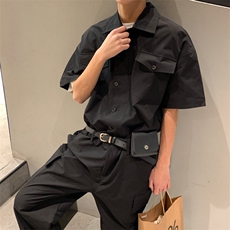 港风日系复古连体裤工装男连体衣女送皮带腰包，男装工装外套，星座112A