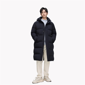 90%白鸭绒羽绒服长款过膝连帽压胶加厚保暖外套H810-P260368图片