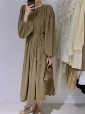 系带连衣裙，女装连衣裙，驿谷