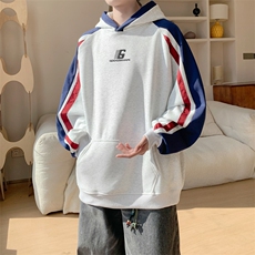 华棉春秋内景重磅个性休闲连帽卫衣男潮流宽松WY00678/P50加绒P55，男装卫衣，电商B316