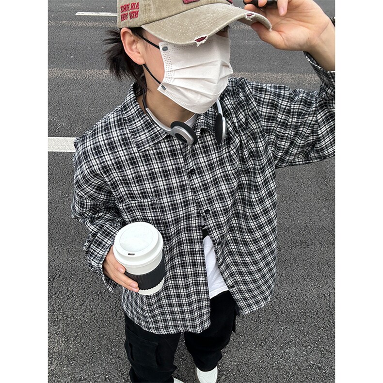 2025春夏新款提花格子长袖衬衫高品质格子衬衫复古外套CS274-P35,男装衬衫,星座301C-5